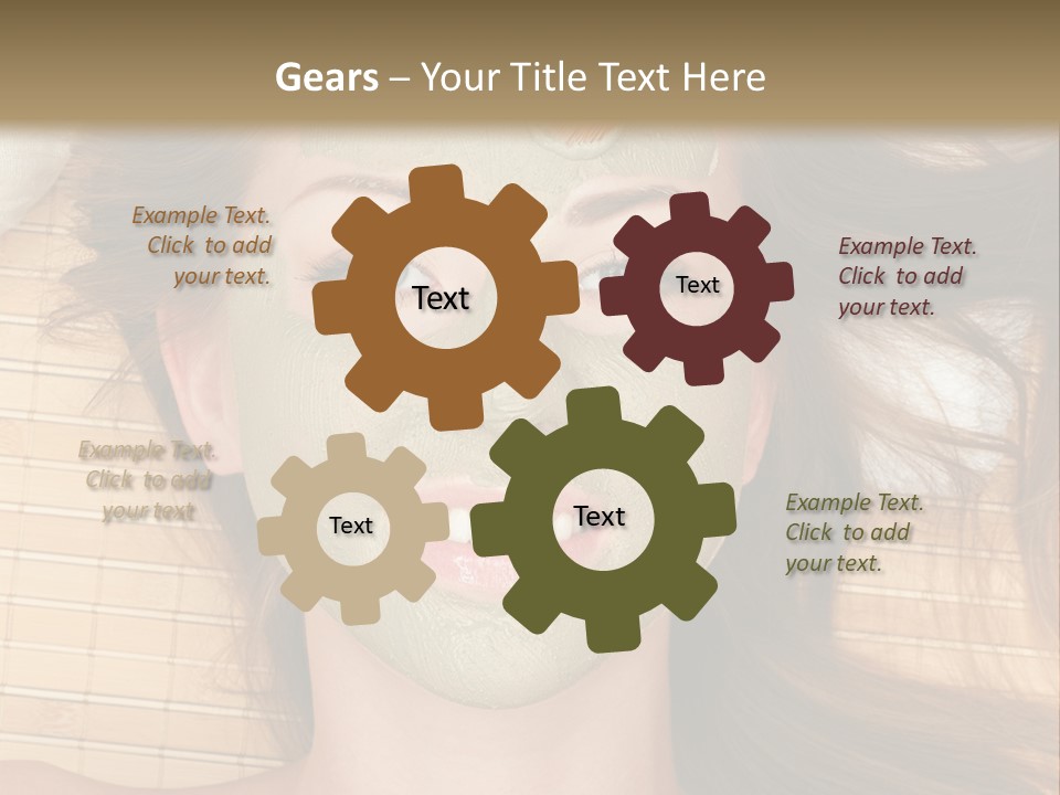 A Woman Getting A Facial Mask On Her Face PowerPoint Template