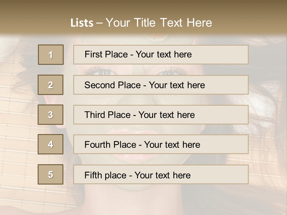 A Woman Getting A Facial Mask On Her Face PowerPoint Template