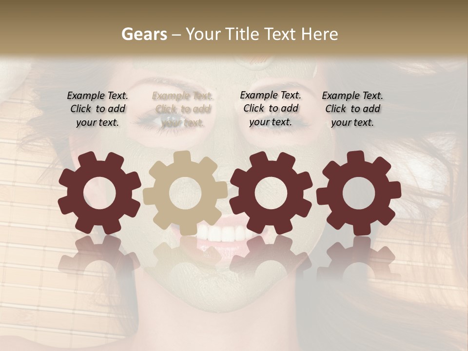 A Woman Getting A Facial Mask On Her Face PowerPoint Template