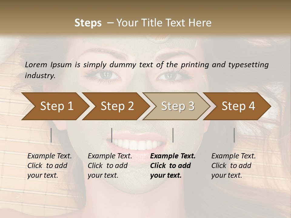 A Woman Getting A Facial Mask On Her Face PowerPoint Template