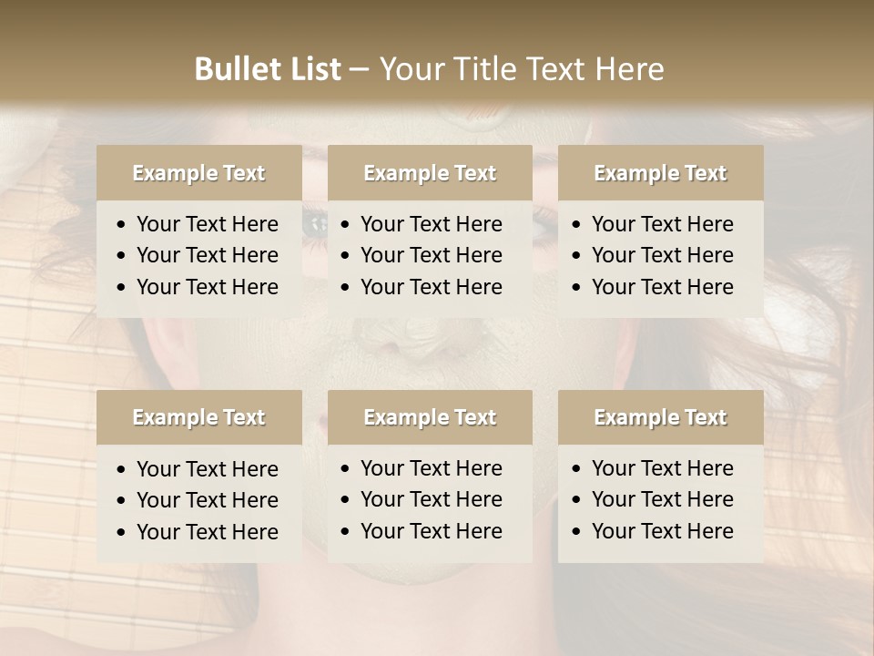 A Woman Getting A Facial Mask On Her Face PowerPoint Template