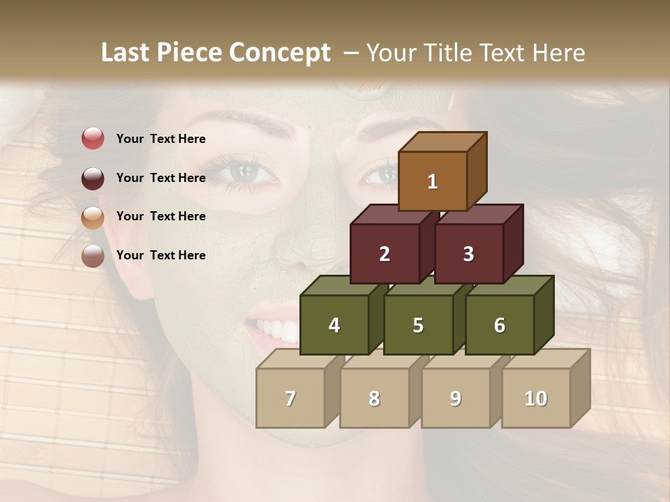 A Woman Getting A Facial Mask On Her Face PowerPoint Template