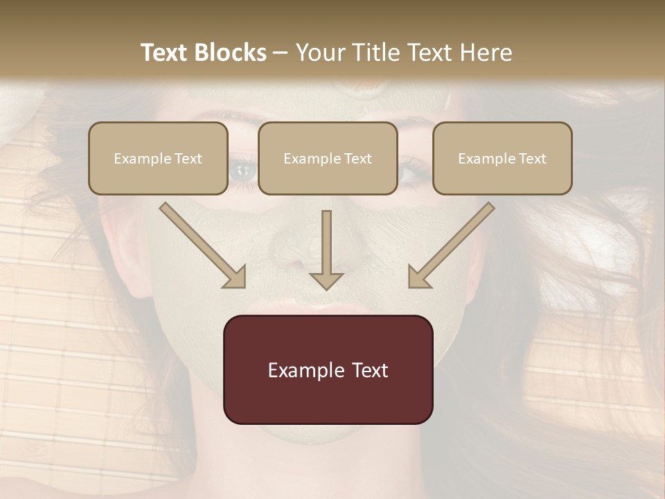 A Woman Getting A Facial Mask On Her Face PowerPoint Template