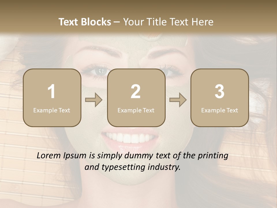 A Woman Getting A Facial Mask On Her Face PowerPoint Template