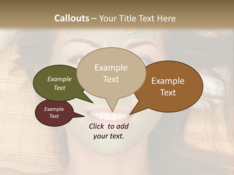 A Woman Getting A Facial Mask On Her Face PowerPoint Template