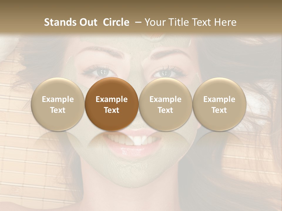 A Woman Getting A Facial Mask On Her Face PowerPoint Template