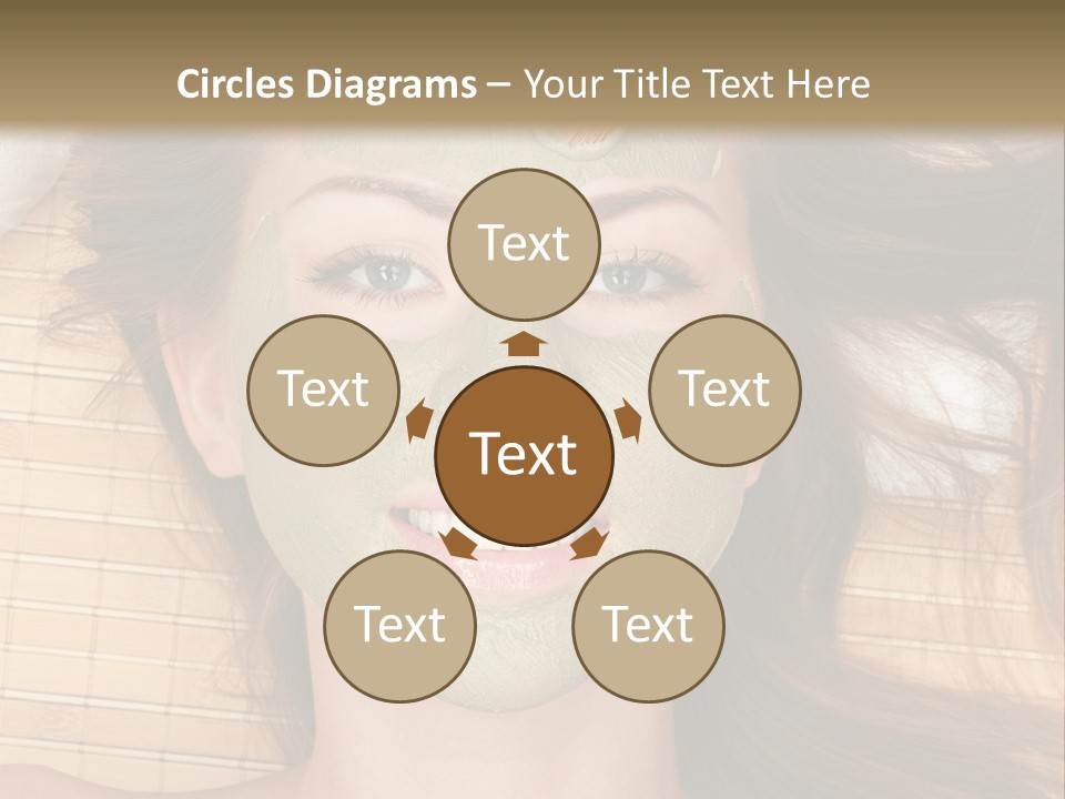 A Woman Getting A Facial Mask On Her Face PowerPoint Template