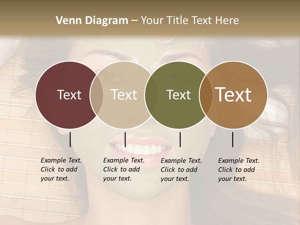 A Woman Getting A Facial Mask On Her Face PowerPoint Template