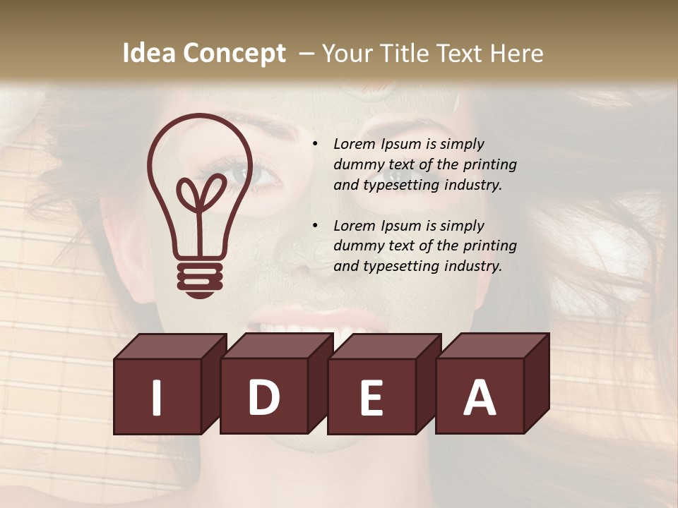 A Woman Getting A Facial Mask On Her Face PowerPoint Template