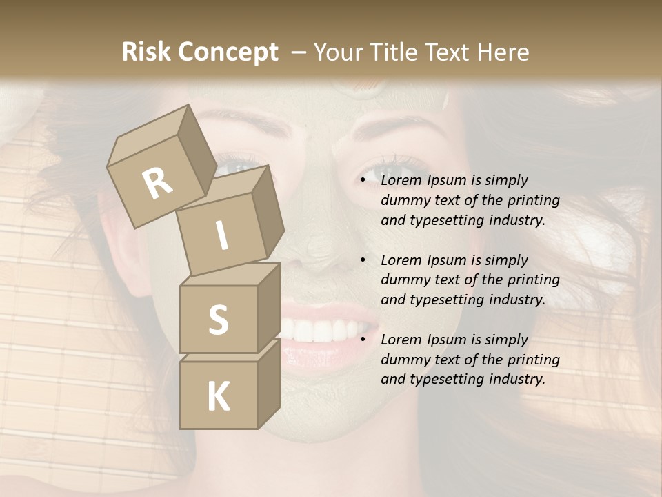 A Woman Getting A Facial Mask On Her Face PowerPoint Template