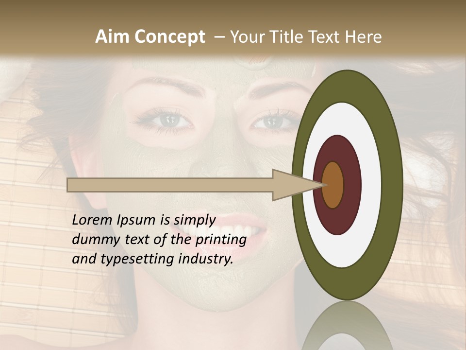 A Woman Getting A Facial Mask On Her Face PowerPoint Template