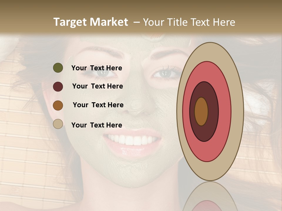 A Woman Getting A Facial Mask On Her Face PowerPoint Template