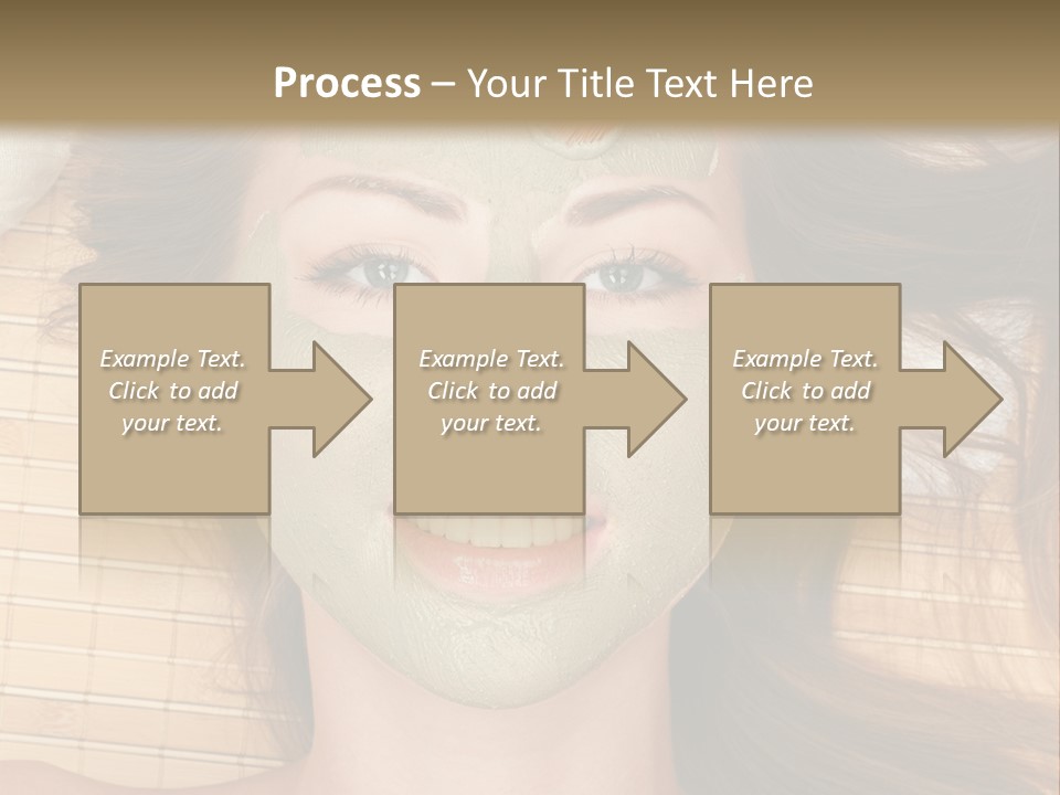 A Woman Getting A Facial Mask On Her Face PowerPoint Template
