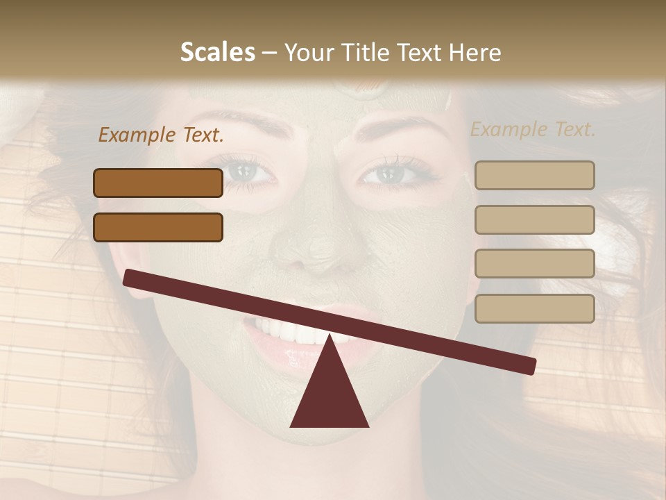 A Woman Getting A Facial Mask On Her Face PowerPoint Template