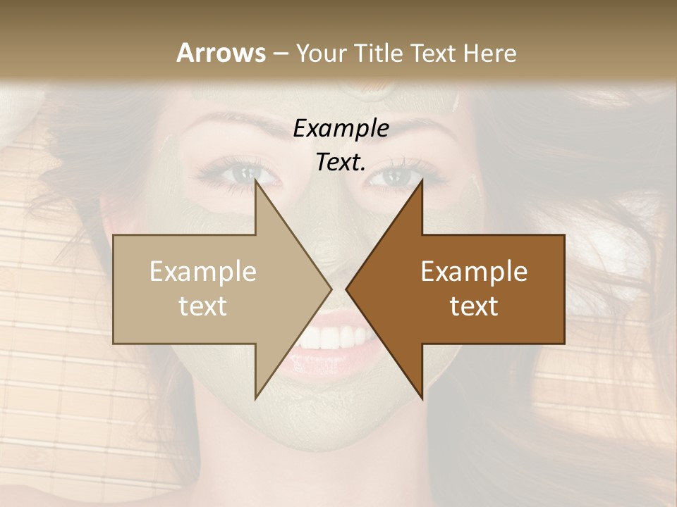 A Woman Getting A Facial Mask On Her Face PowerPoint Template