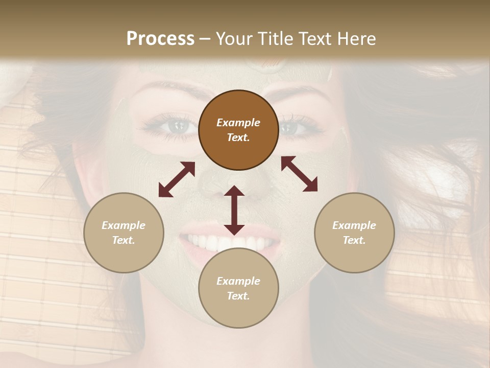 A Woman Getting A Facial Mask On Her Face PowerPoint Template