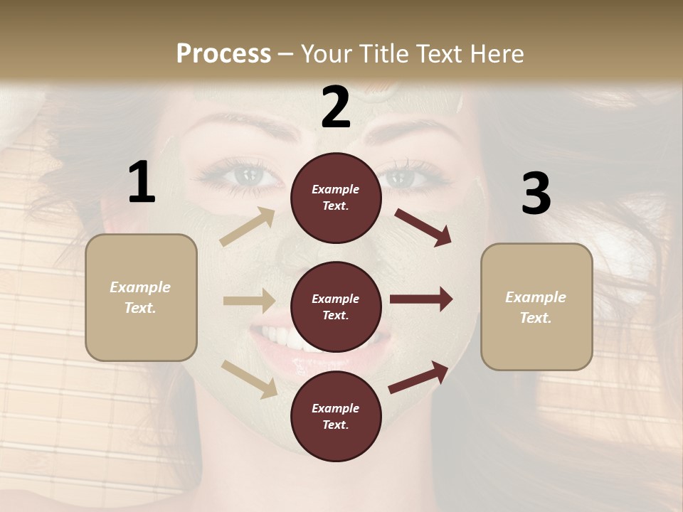 A Woman Getting A Facial Mask On Her Face PowerPoint Template