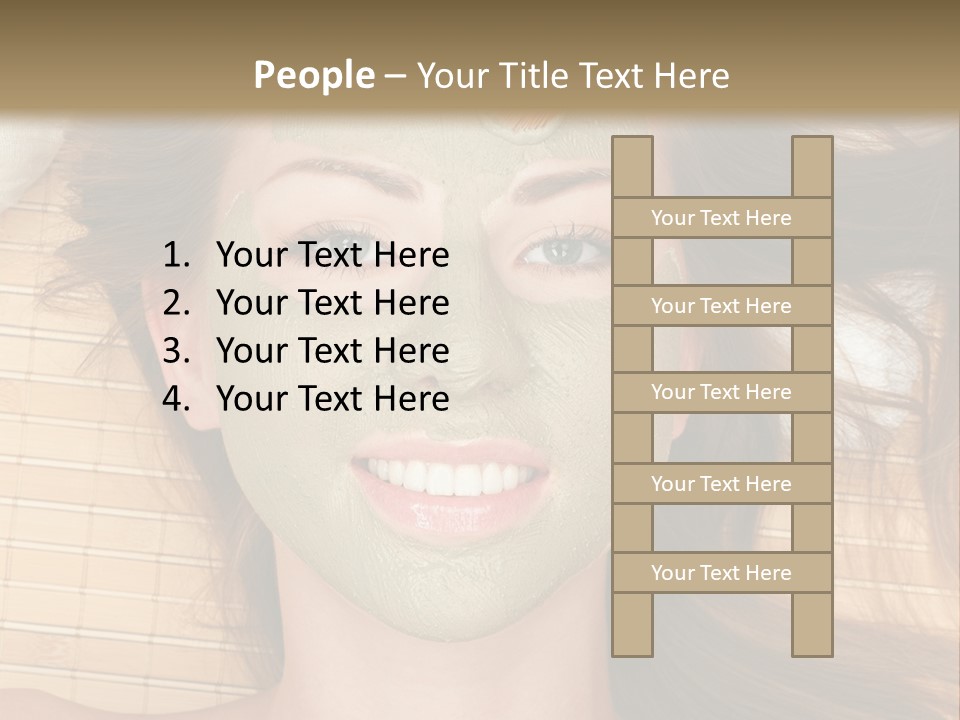 A Woman Getting A Facial Mask On Her Face PowerPoint Template