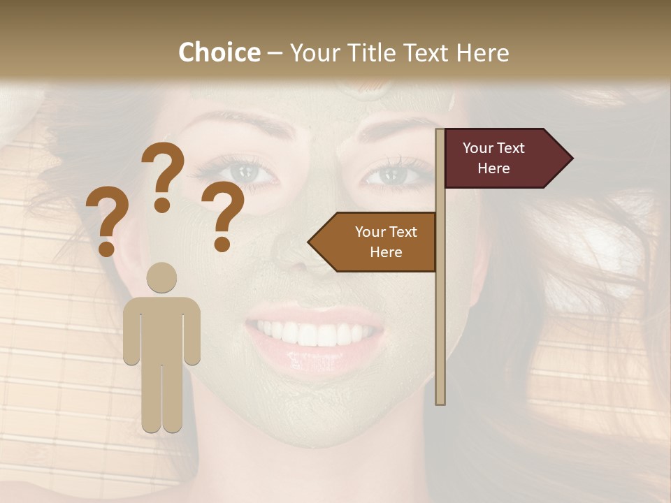 A Woman Getting A Facial Mask On Her Face PowerPoint Template