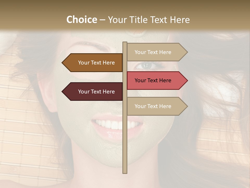 A Woman Getting A Facial Mask On Her Face PowerPoint Template