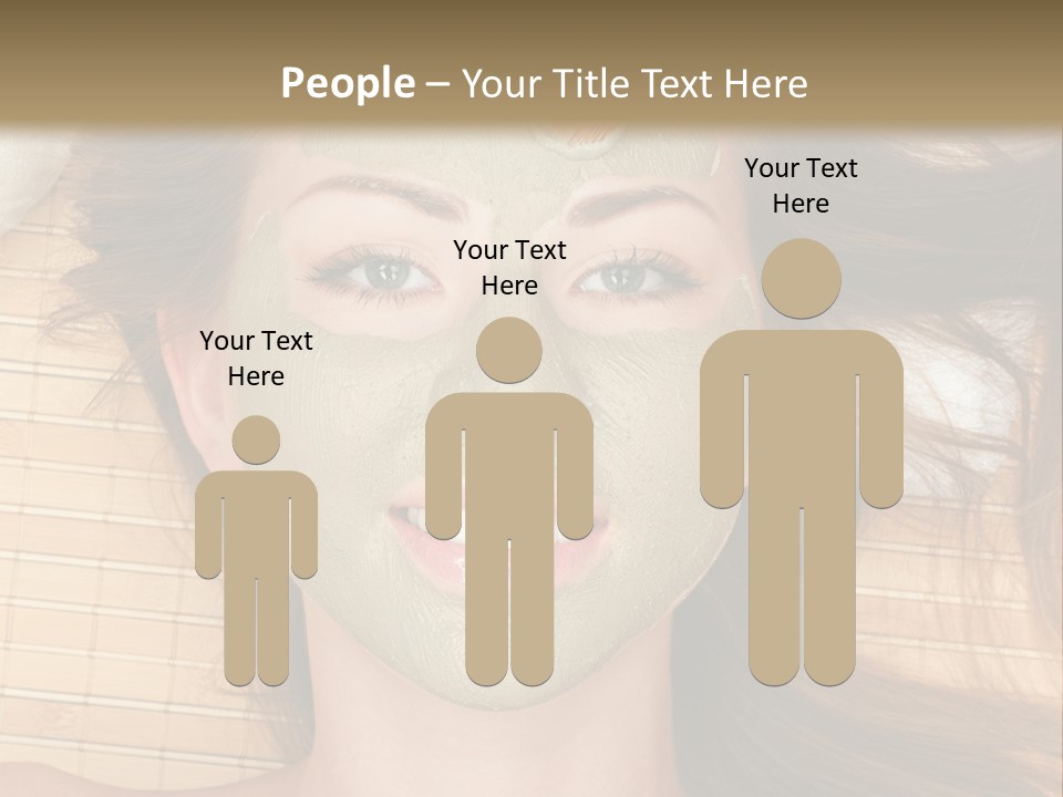 A Woman Getting A Facial Mask On Her Face PowerPoint Template