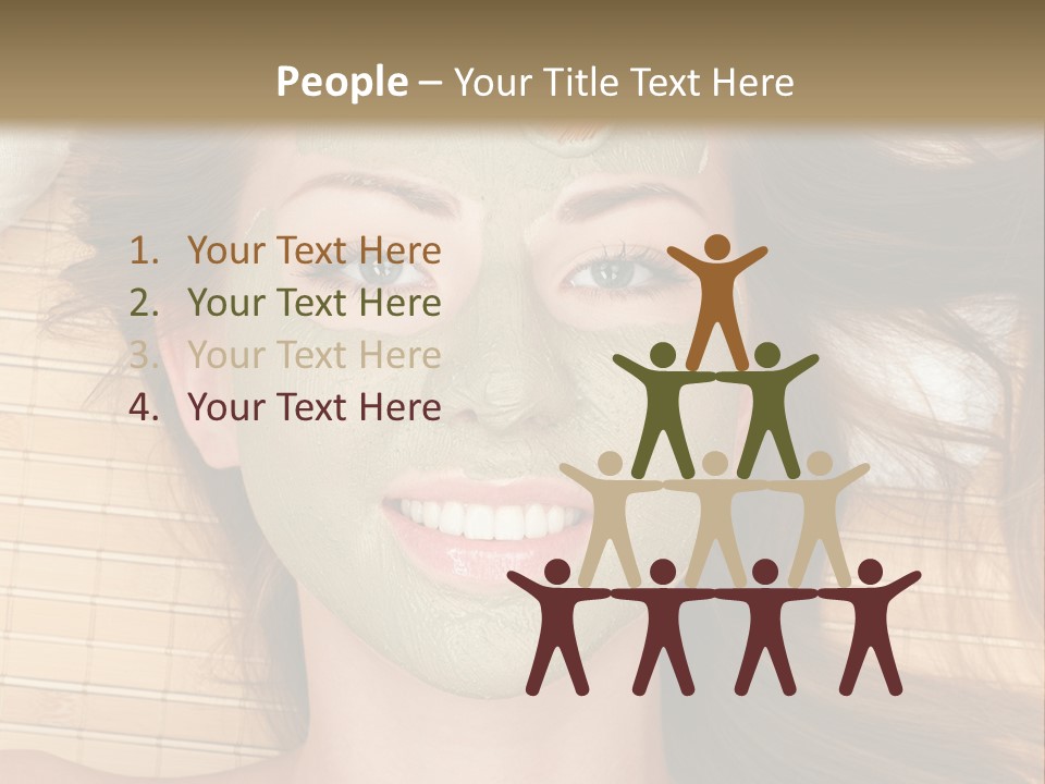 A Woman Getting A Facial Mask On Her Face PowerPoint Template