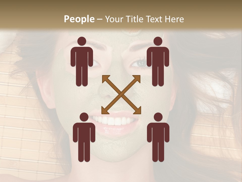 A Woman Getting A Facial Mask On Her Face PowerPoint Template