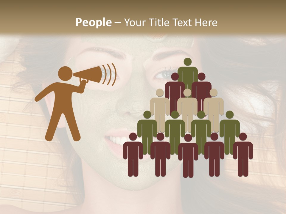 A Woman Getting A Facial Mask On Her Face PowerPoint Template