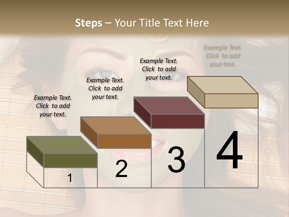 A Woman Getting A Facial Mask On Her Face PowerPoint Template