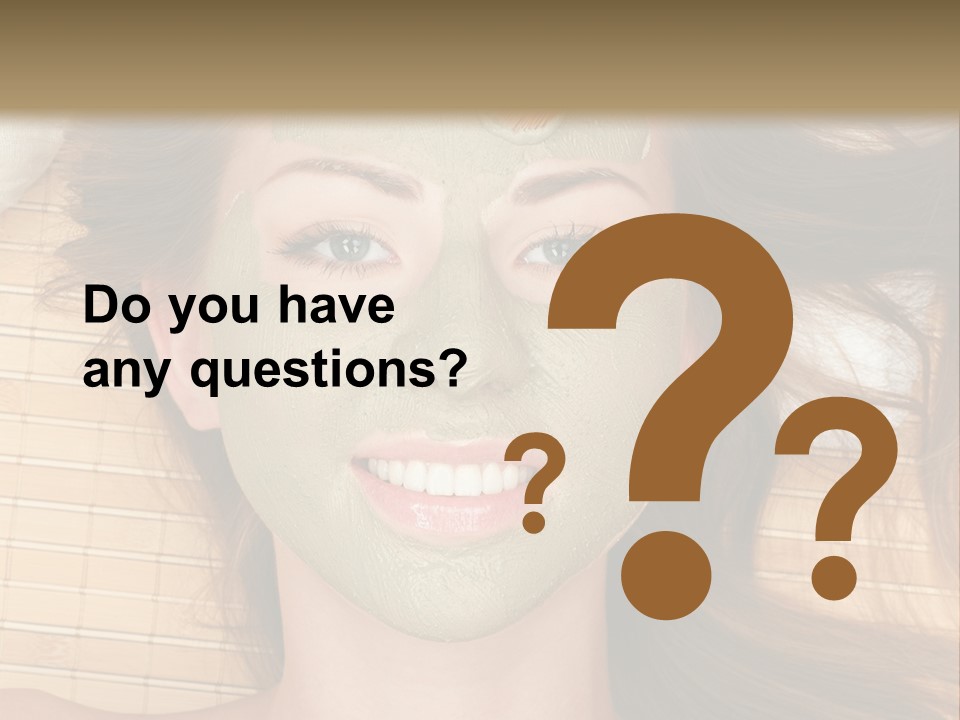 A Woman Getting A Facial Mask On Her Face PowerPoint Template