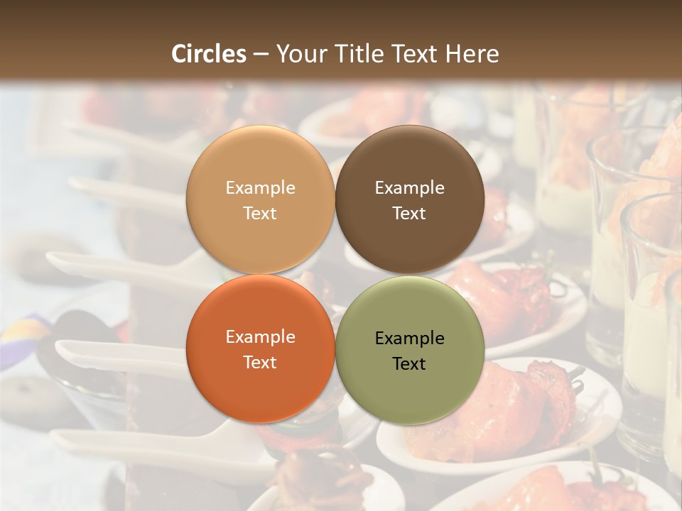 A Table Topped With Lots Of Plates Of Food PowerPoint Template