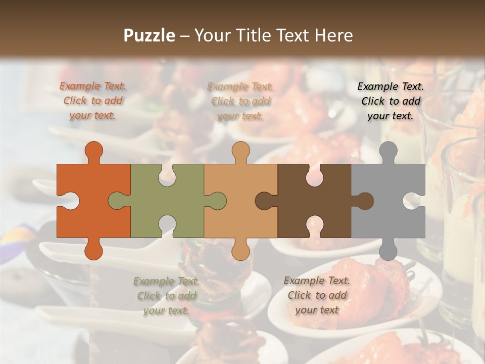 A Table Topped With Lots Of Plates Of Food PowerPoint Template