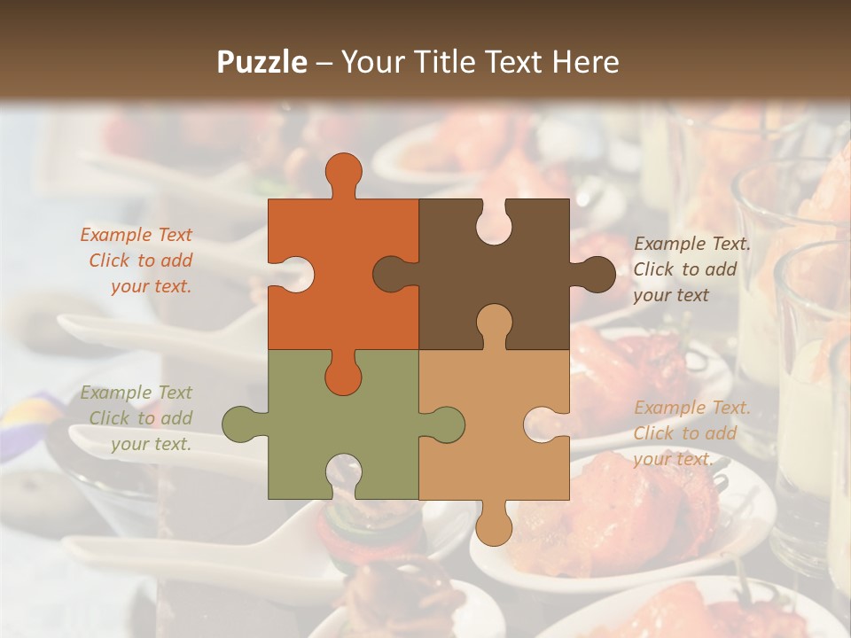 A Table Topped With Lots Of Plates Of Food PowerPoint Template