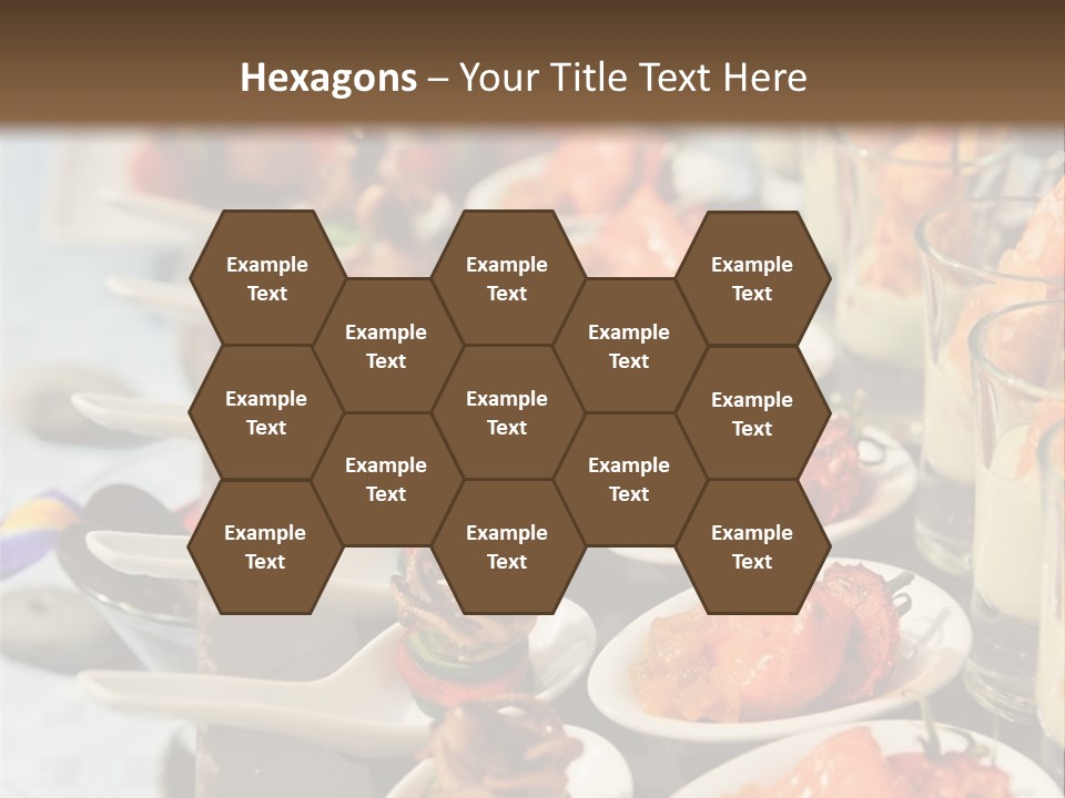 A Table Topped With Lots Of Plates Of Food PowerPoint Template