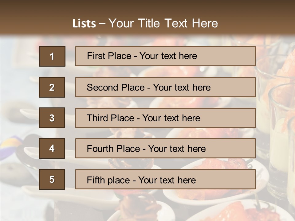 A Table Topped With Lots Of Plates Of Food PowerPoint Template