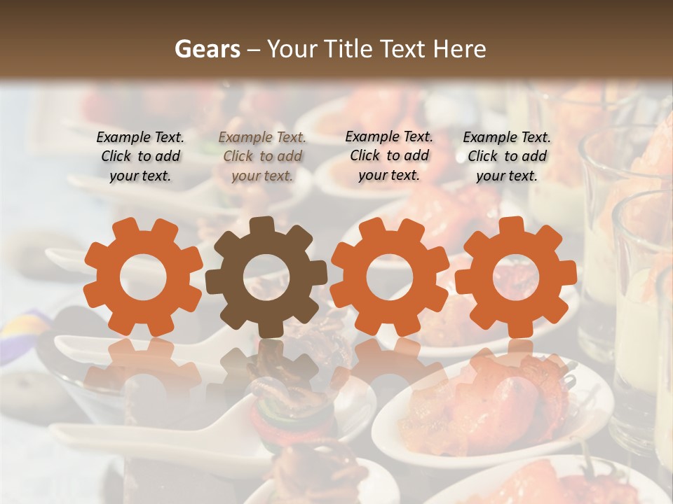 A Table Topped With Lots Of Plates Of Food PowerPoint Template