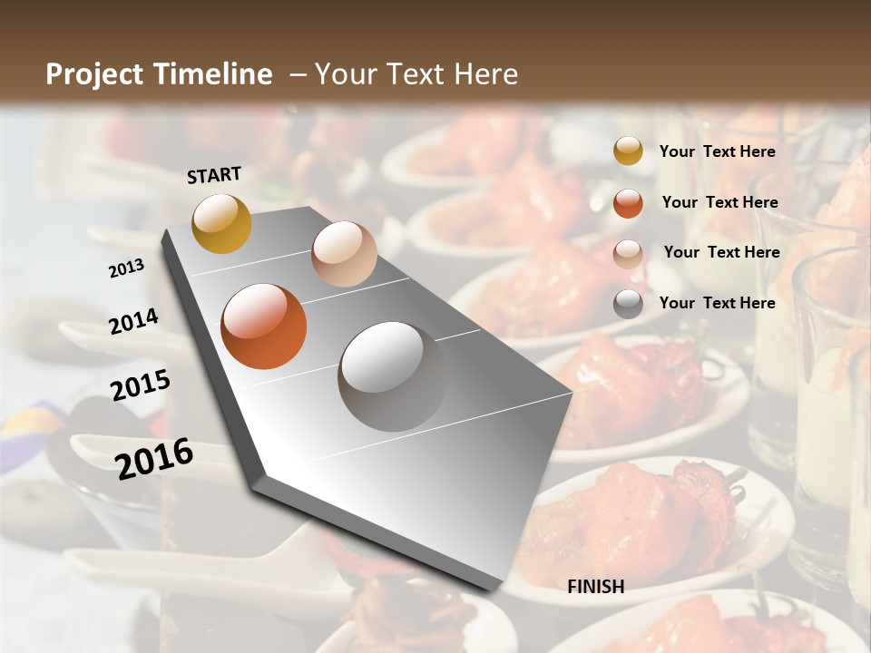 A Table Topped With Lots Of Plates Of Food PowerPoint Template