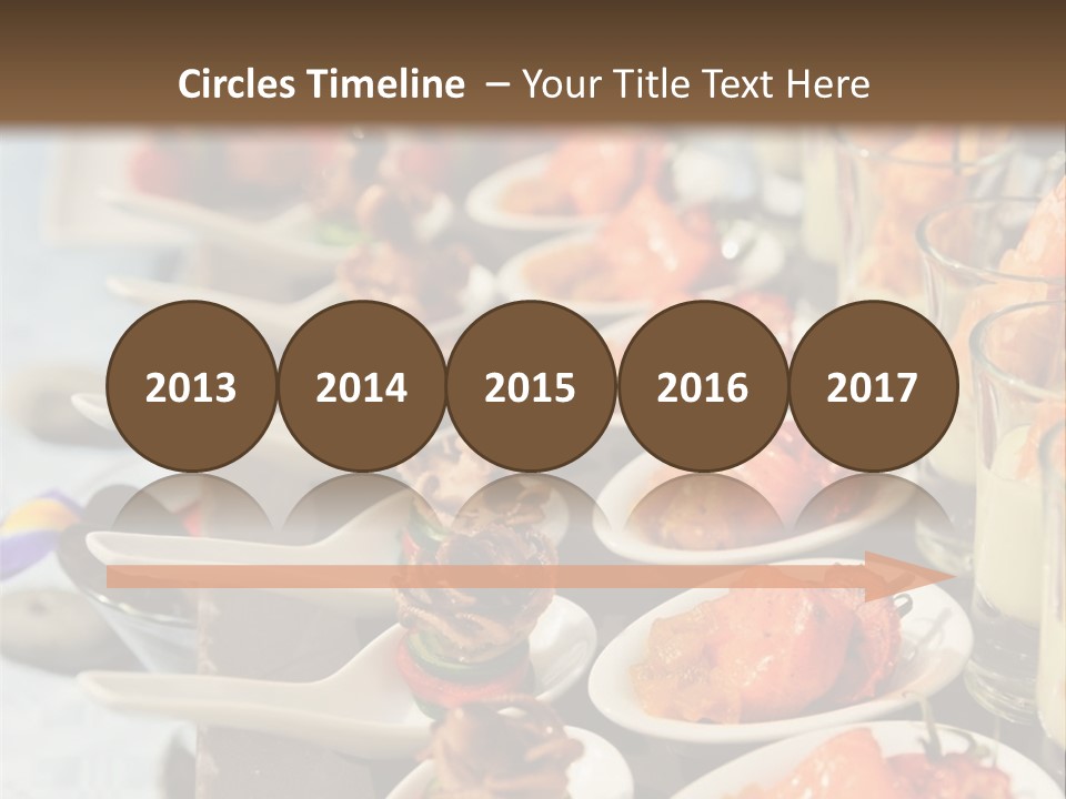A Table Topped With Lots Of Plates Of Food PowerPoint Template