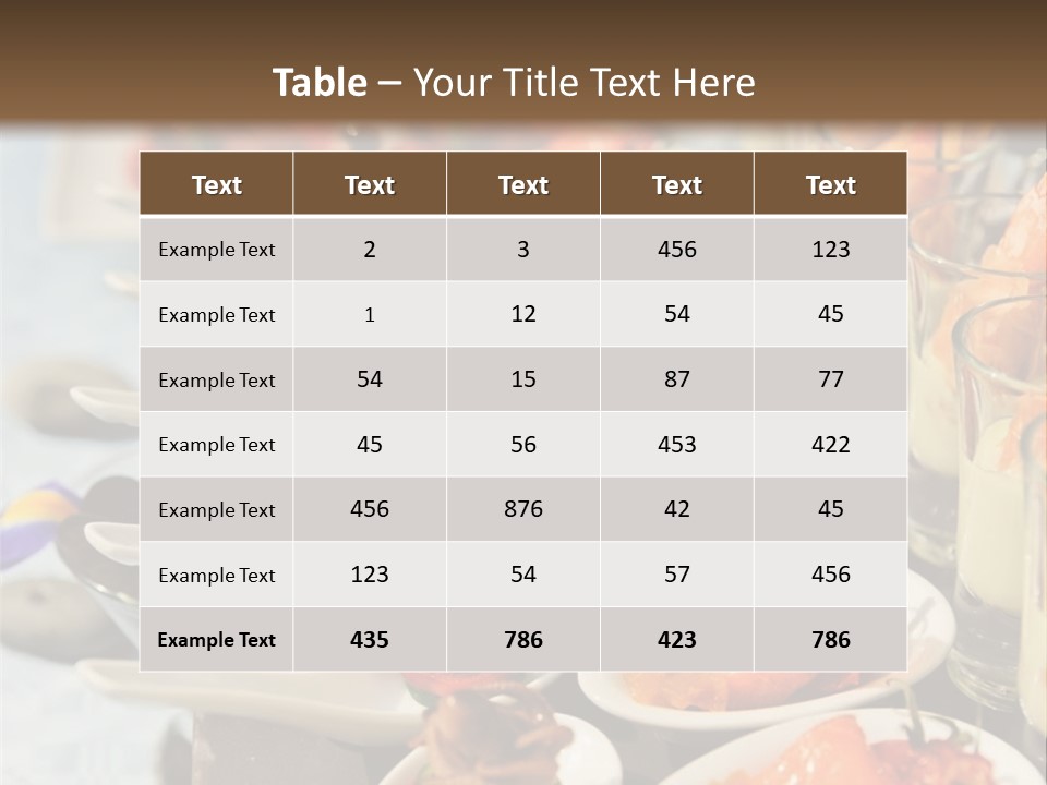 A Table Topped With Lots Of Plates Of Food PowerPoint Template