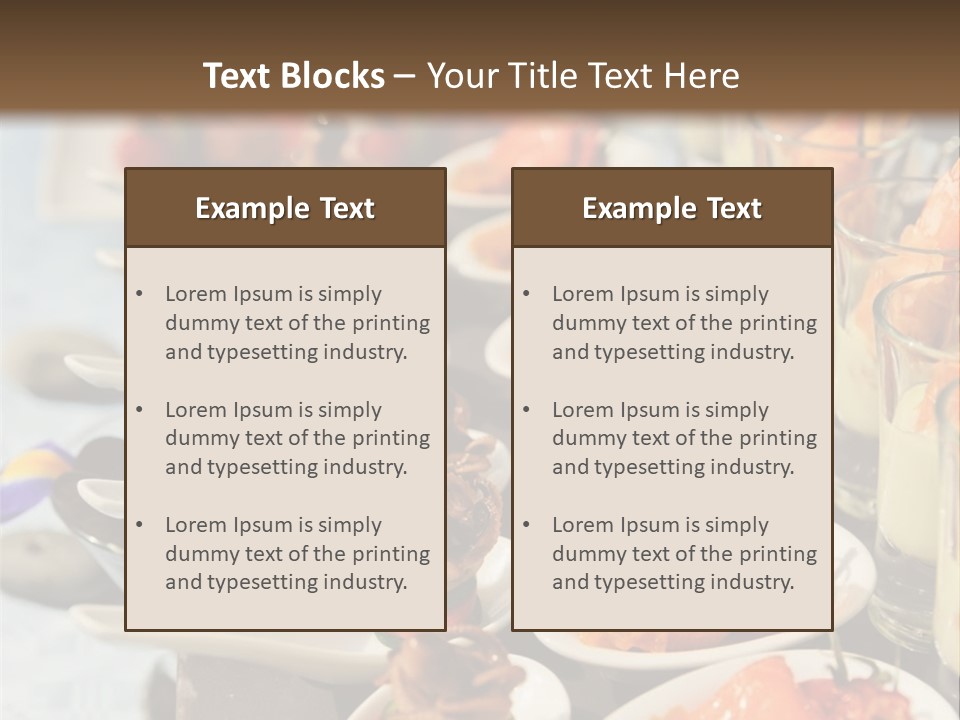 A Table Topped With Lots Of Plates Of Food PowerPoint Template