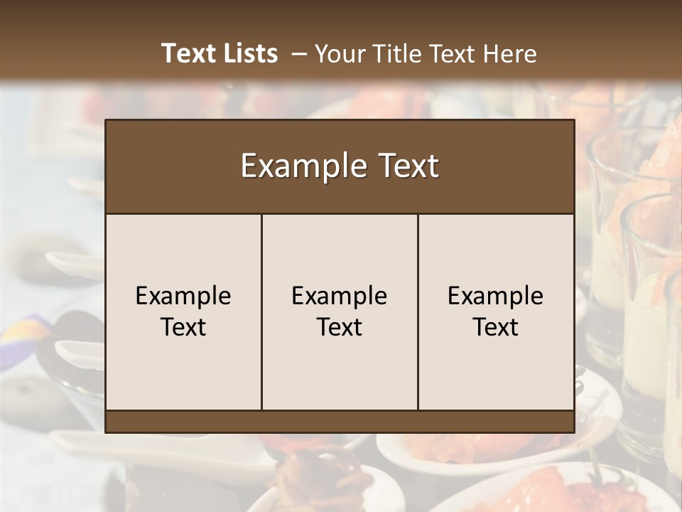 A Table Topped With Lots Of Plates Of Food PowerPoint Template