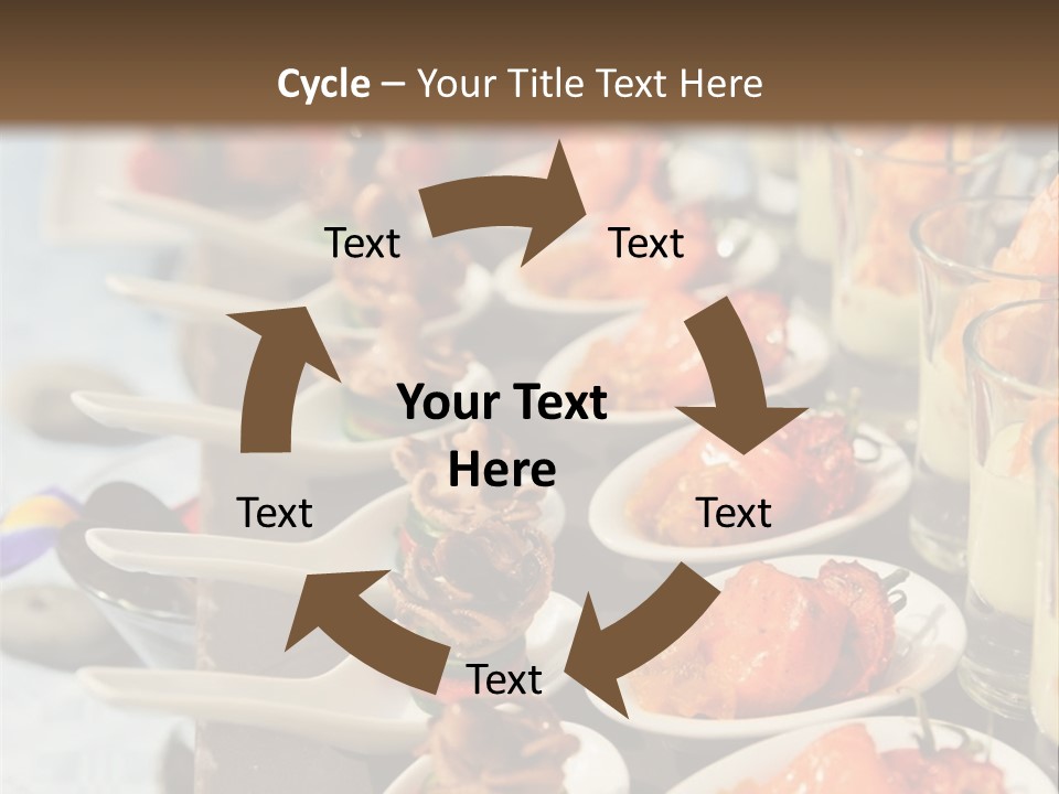 A Table Topped With Lots Of Plates Of Food PowerPoint Template