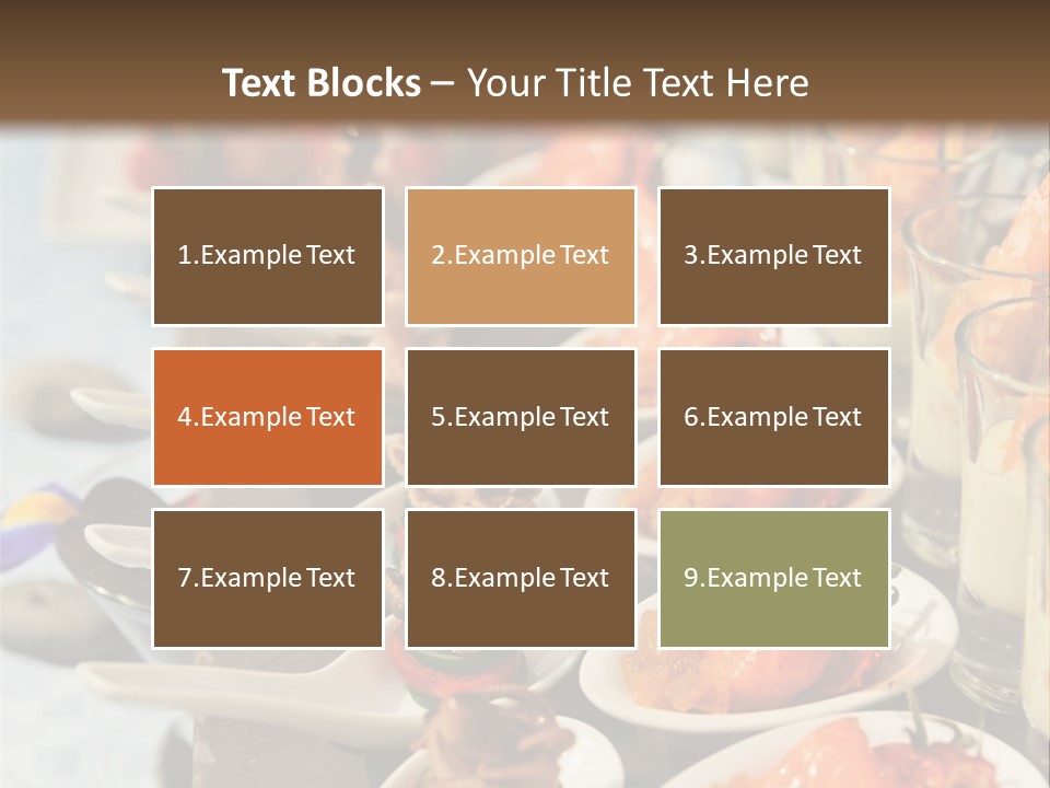 A Table Topped With Lots Of Plates Of Food PowerPoint Template