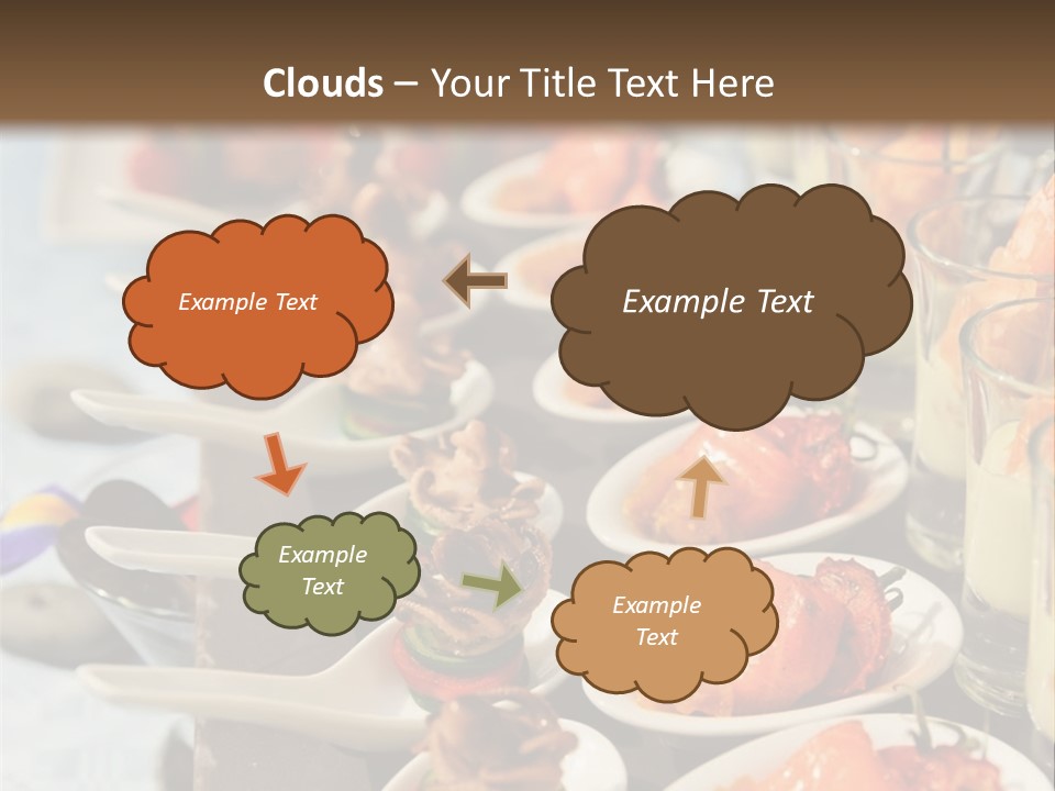 A Table Topped With Lots Of Plates Of Food PowerPoint Template