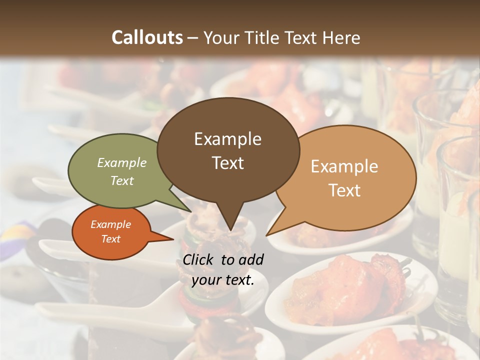A Table Topped With Lots Of Plates Of Food PowerPoint Template