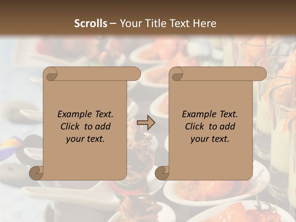 A Table Topped With Lots Of Plates Of Food PowerPoint Template