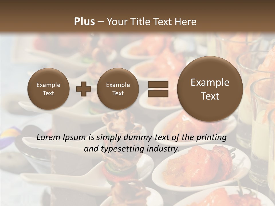 A Table Topped With Lots Of Plates Of Food PowerPoint Template