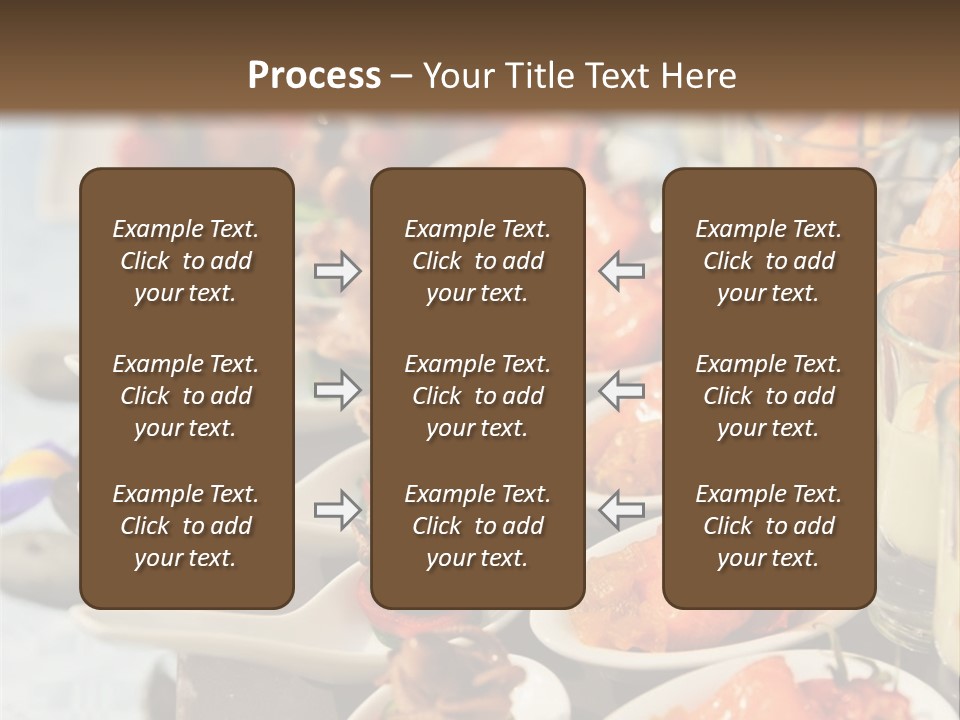 A Table Topped With Lots Of Plates Of Food PowerPoint Template