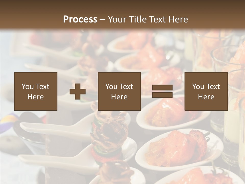 A Table Topped With Lots Of Plates Of Food PowerPoint Template