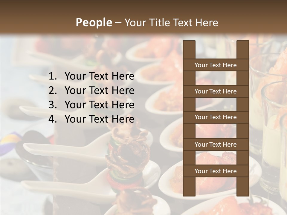 A Table Topped With Lots Of Plates Of Food PowerPoint Template